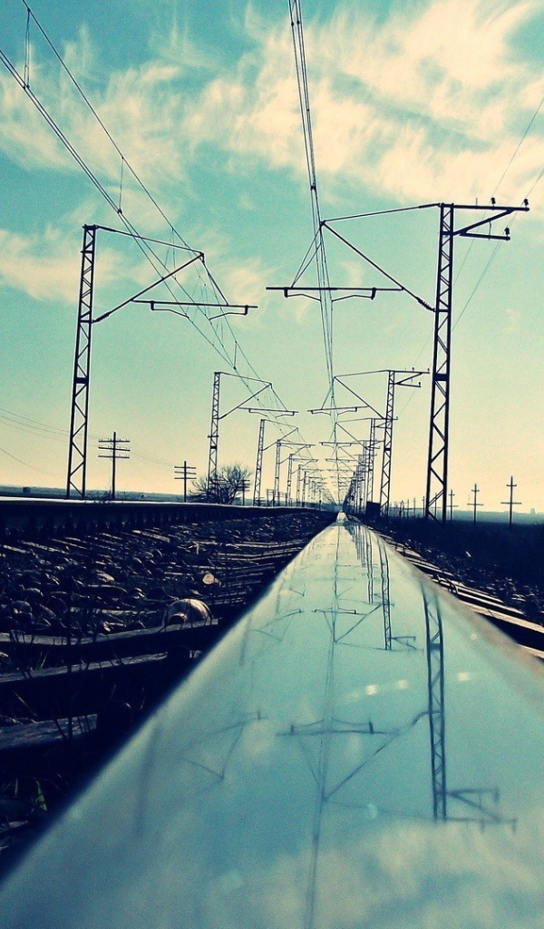 ЛЭП вдоль железной дороги