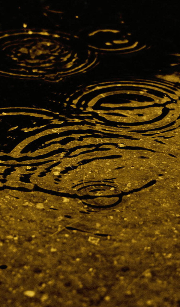 Капли дождя на воде