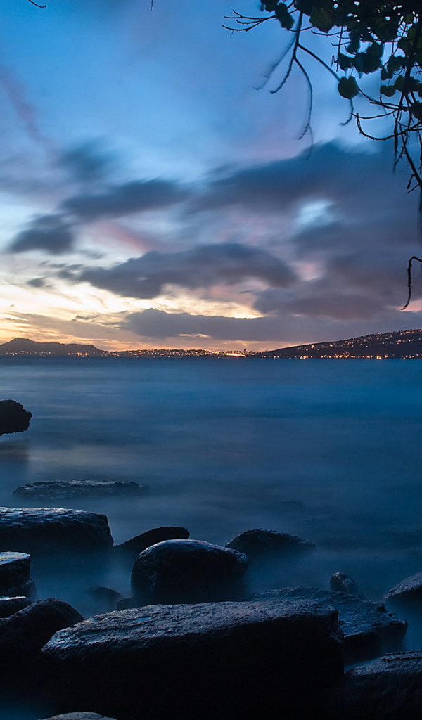 Голубой тон заката