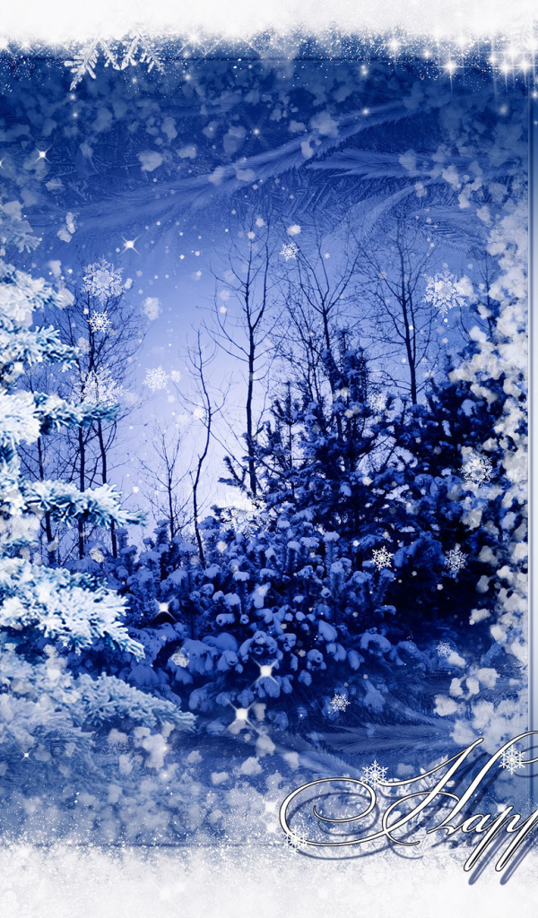 Новогодняя ночь за окном