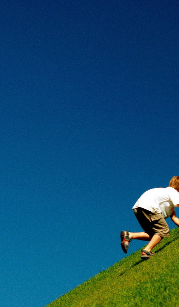 Дети играют на траве