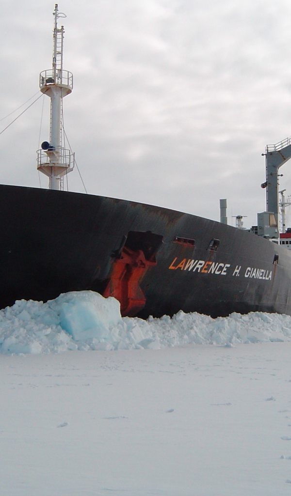 Черный корабль застрял во льдах