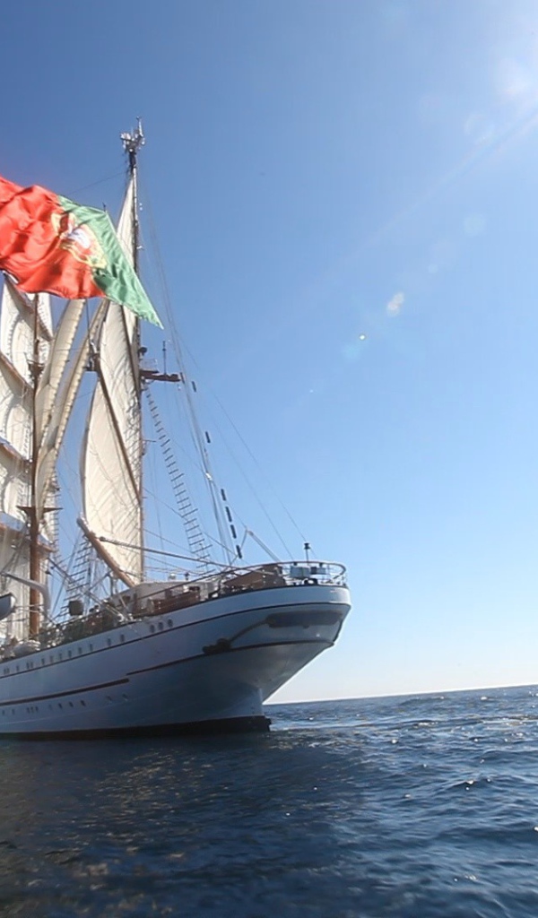 Парусник под флагом Португалии