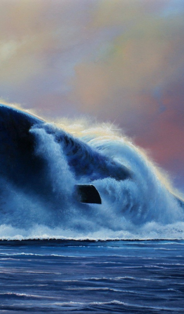 Подводная лодка поднимается на поверхность