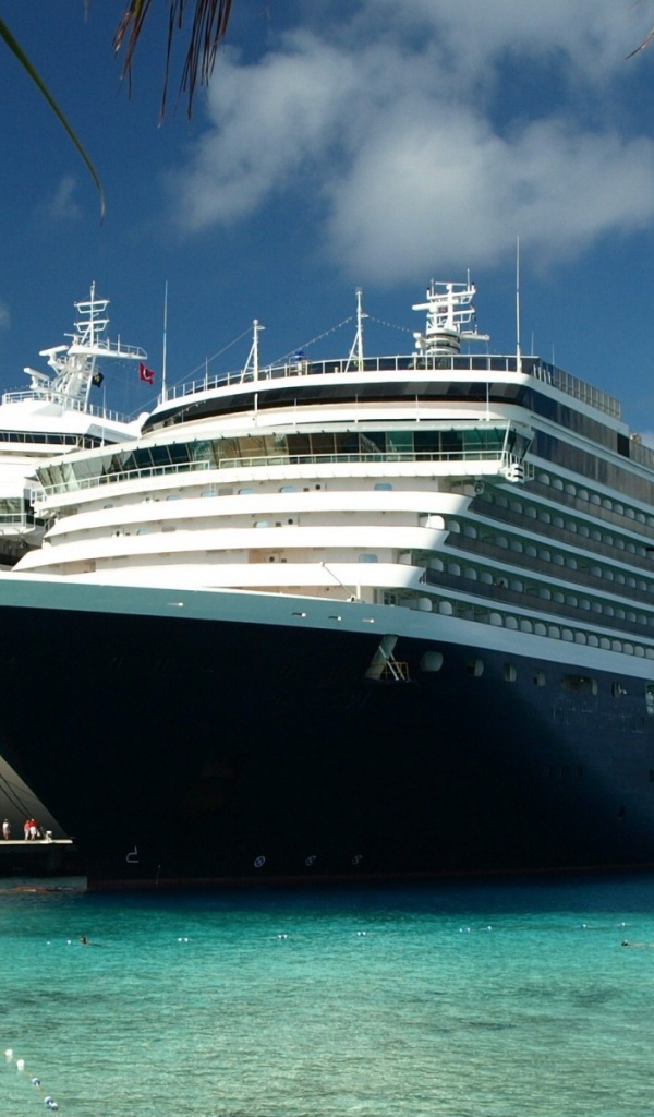 Белый и черный лайнеры в тропиках