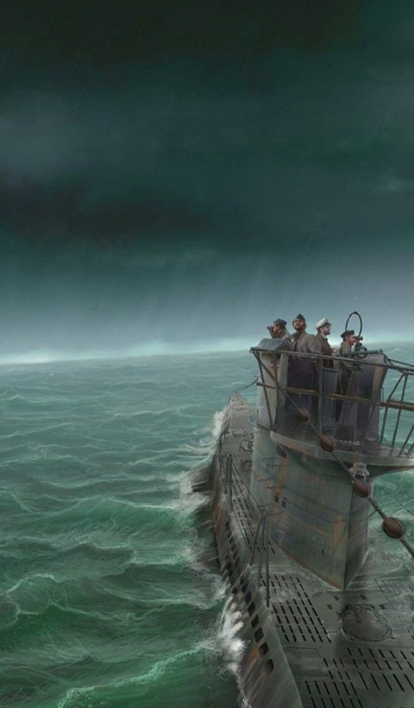 Люди на подводной лодке