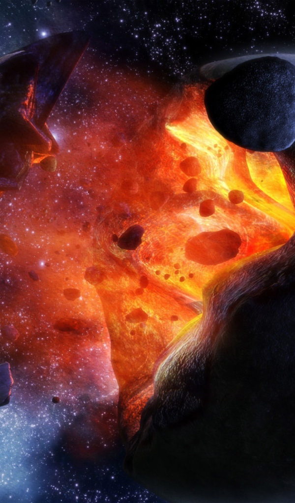 Кусок планеты отлетел в сторону