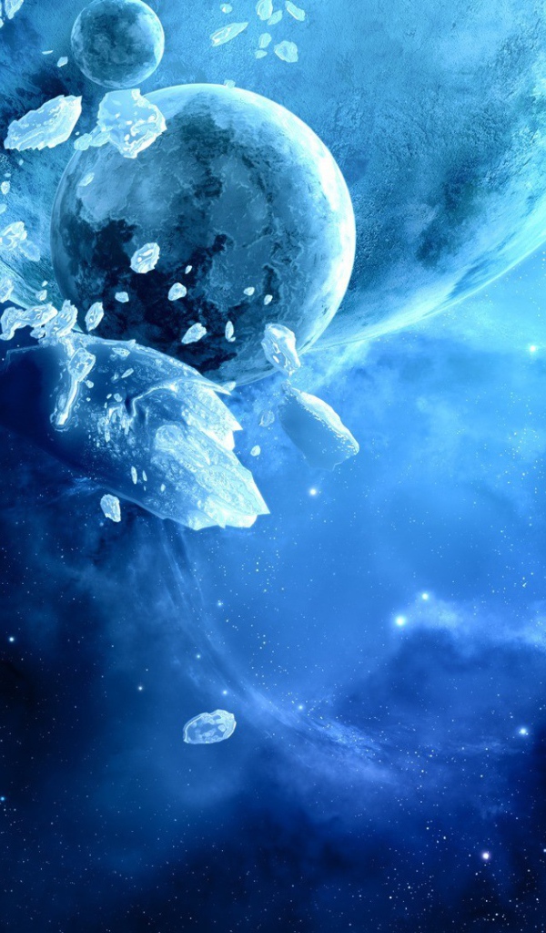 Глыбы льда в космосе