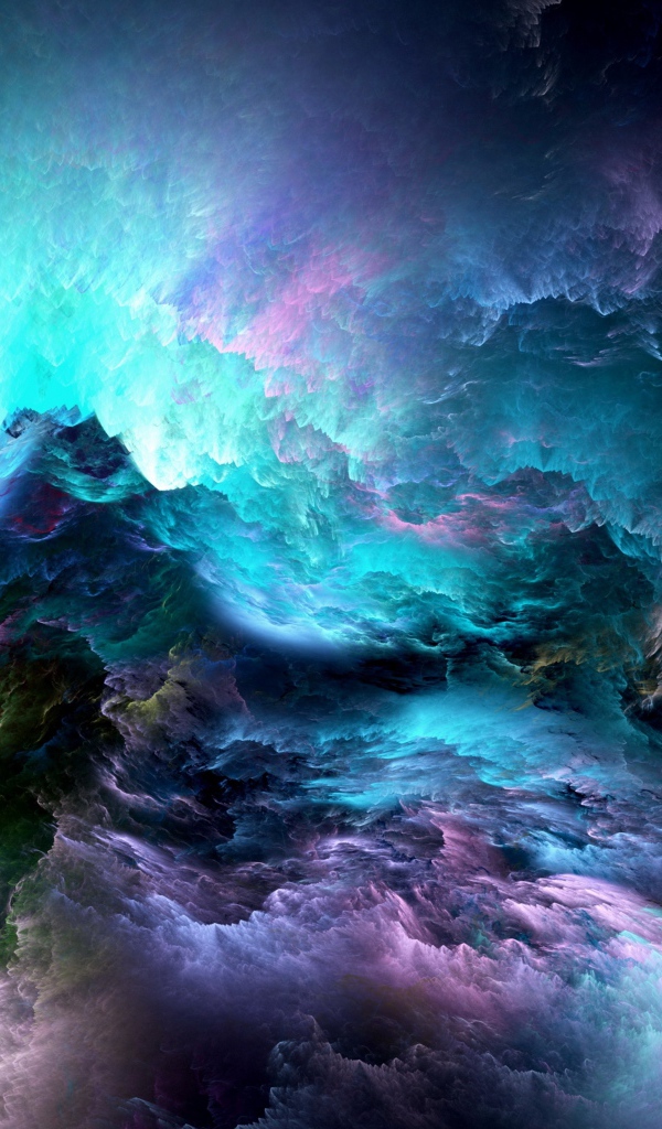 Облака голубой плазмы, абстракция