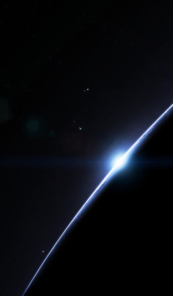 Бриллиантовое кольцо затмения в космосе