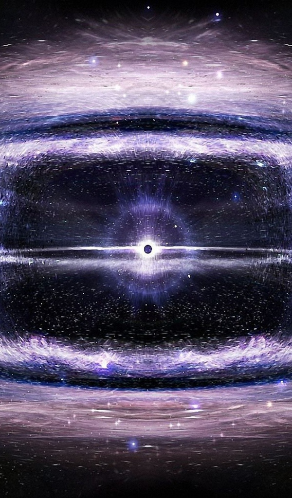 Двойная галактика с черной дырой в центре