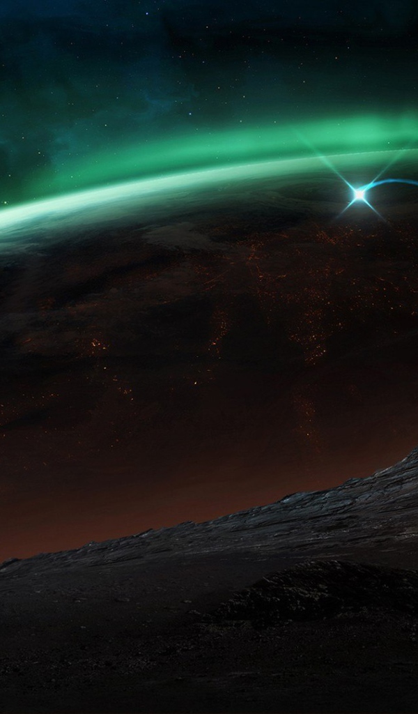 Вспышка на поверхности планеты