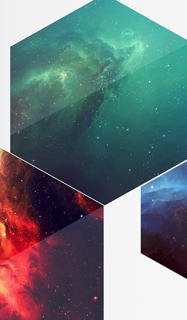 Галактики в шестиугольниках