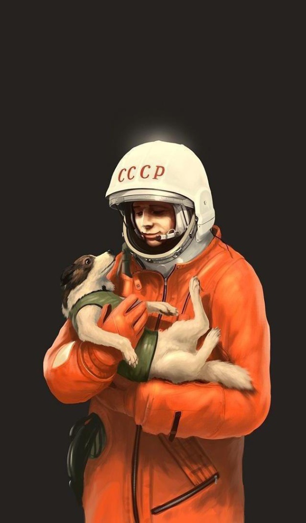 Laika the hands of Gagarin