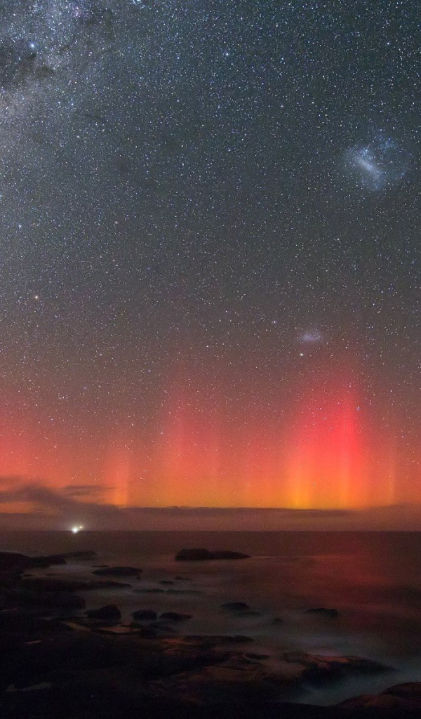 Млечный путь и северное сияние