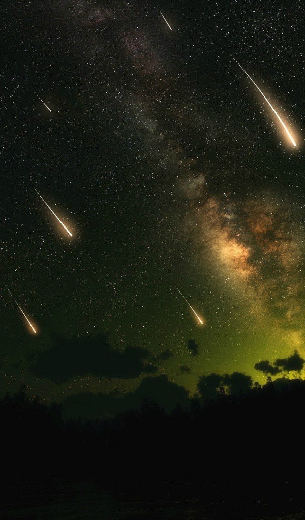 Ночь во время метеоритного дождя