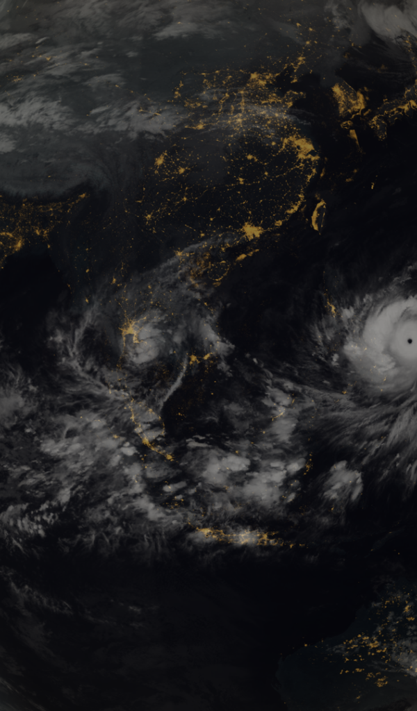 Ночные огни в Азии