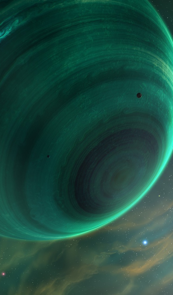 Быстрое вращение зеленой планеты