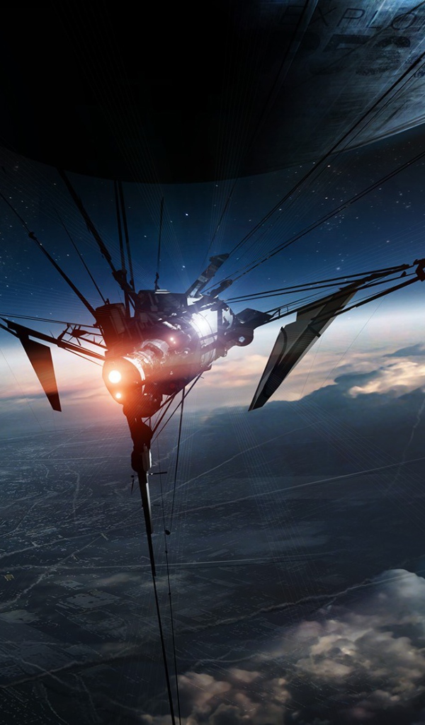 Космический аппарат над землей