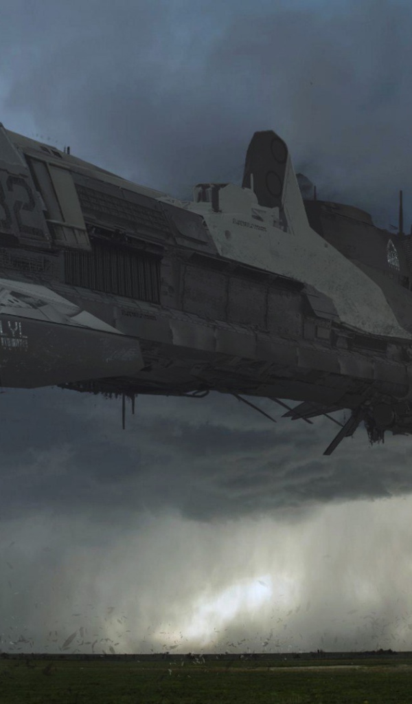 Космический корабль садится на чужую планету