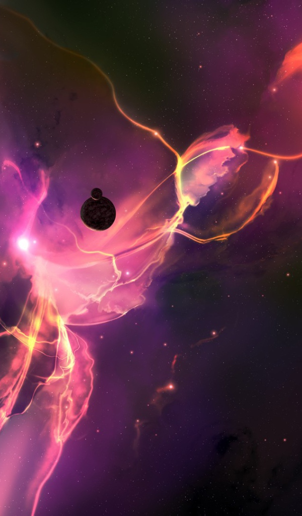 Всплеск розовой космической плазмы