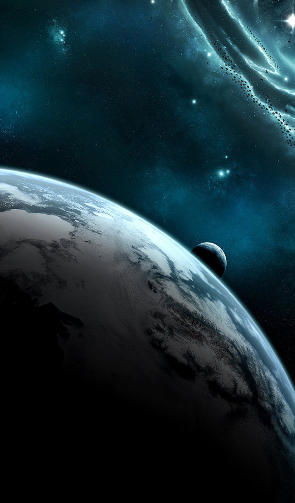 Звездная система с планетами и спутниками