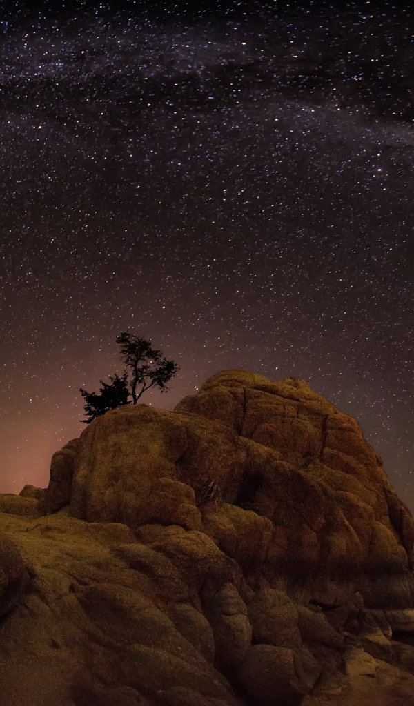 Млечный путь над скалами