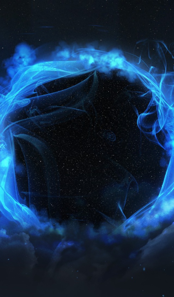 Черная дыра в голубой дымке