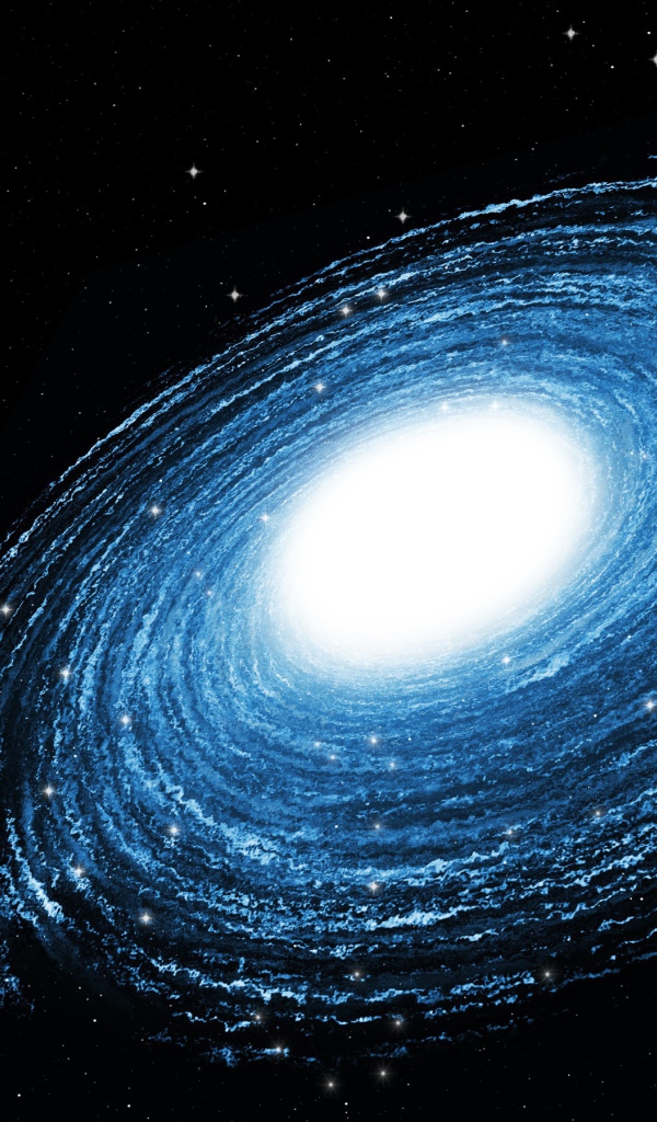 Быстрое вращение голубой галактики