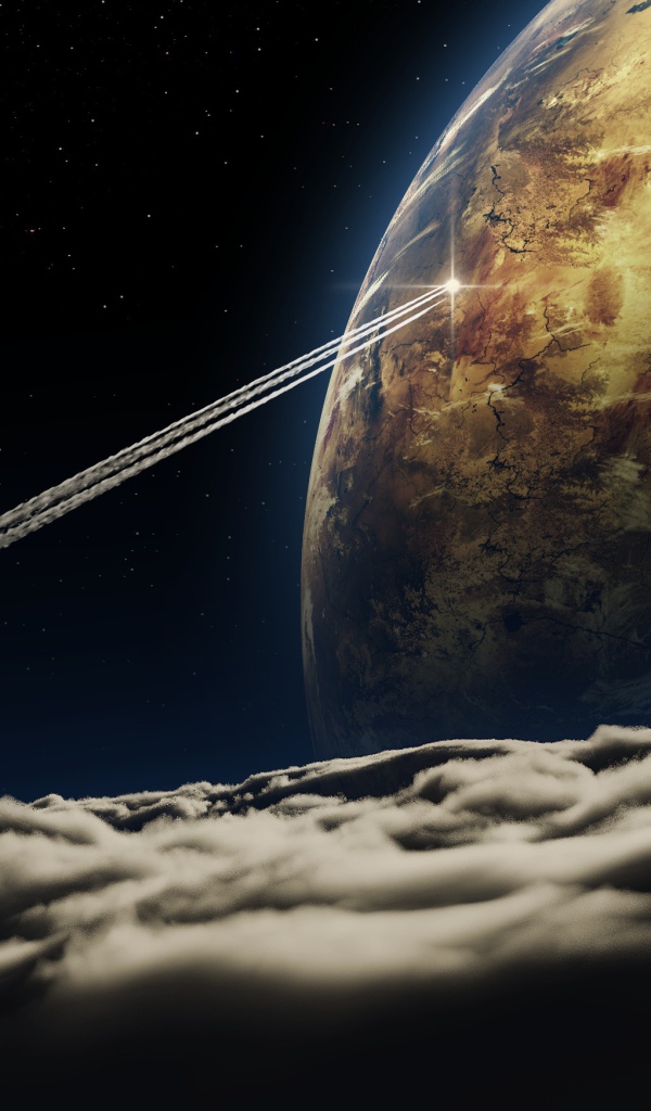 След от космического корабля