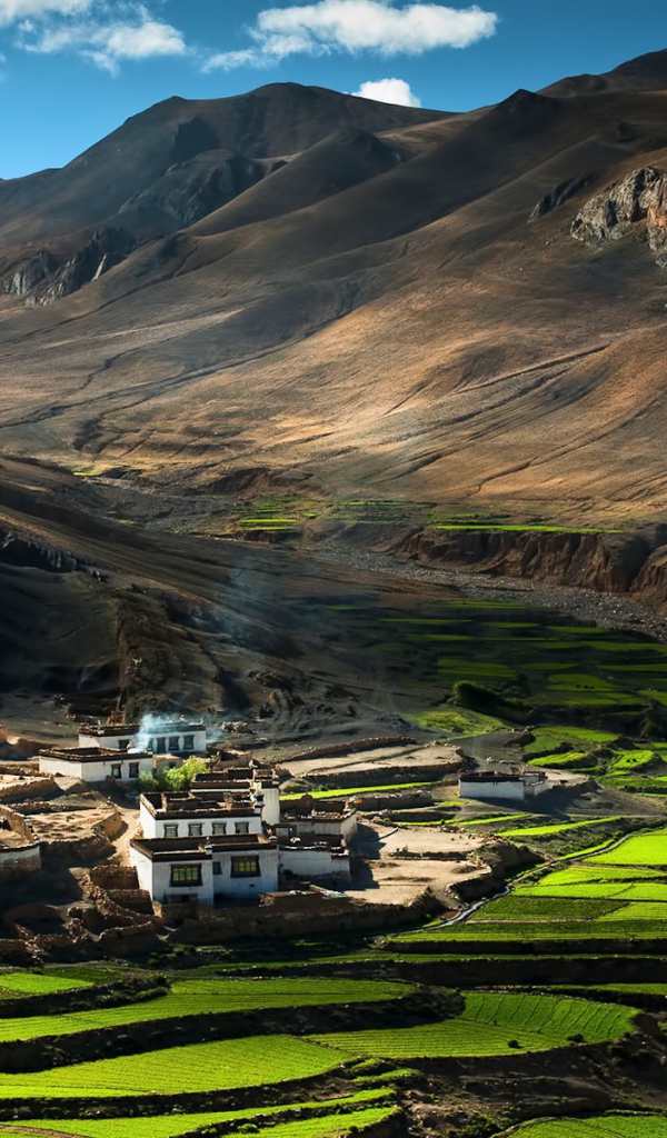 Деревня в Тибете