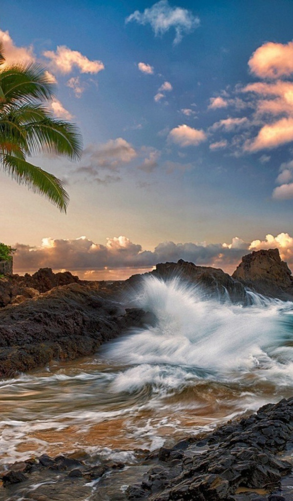 Волны прибоя на Гавайях