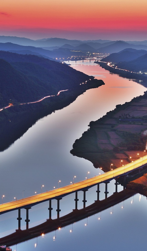 Bridge over the river in South Korea