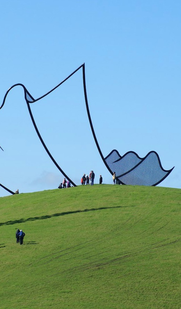 Скульптура в Новой Зеландии, выглядящая как нарисованная