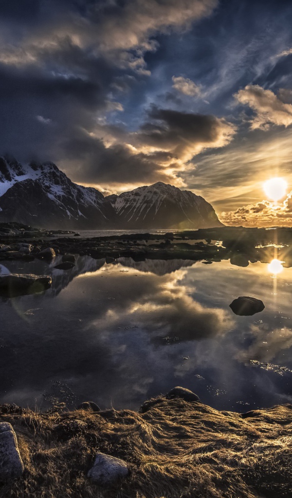 Озеро в горах Норвегии