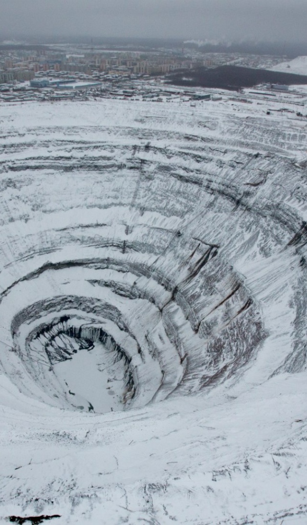 Карьер в городе Мирный,Якутия