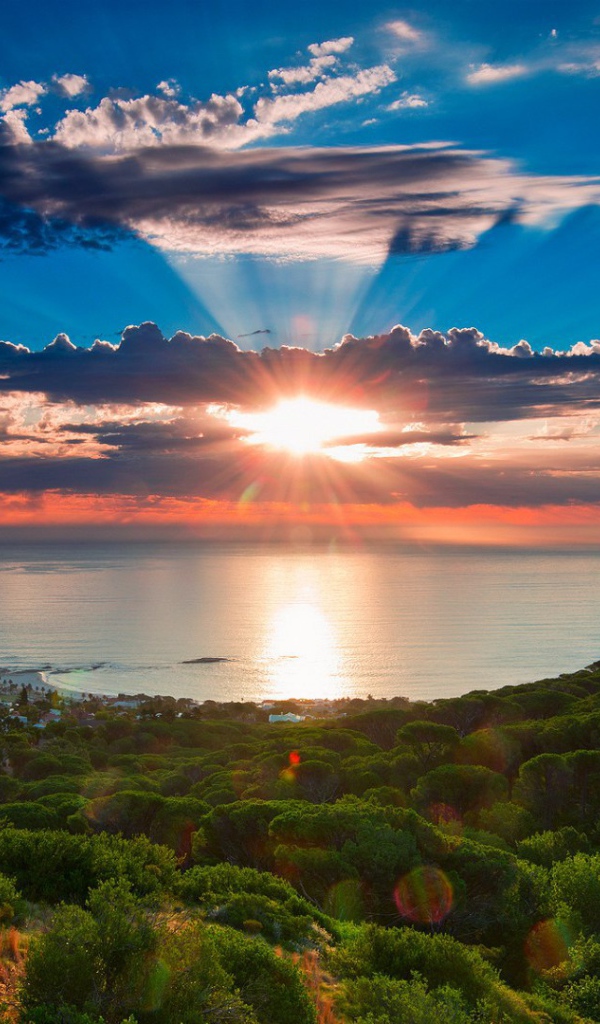 Красивый закат в ЮАР