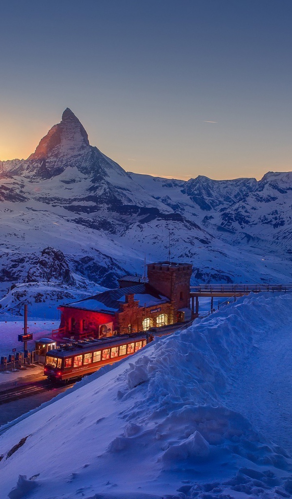 Железнодорожная станция в Швейцарии