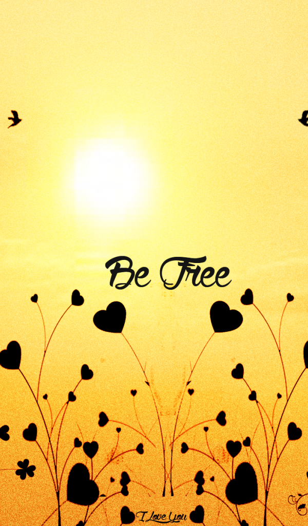 Будь свободен, желтый фон