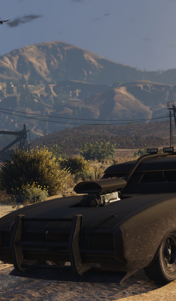 Черный автомобиль в игре Grand Theft Auto V