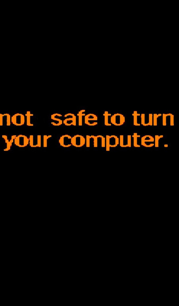 Выключать компьютер не безопасно