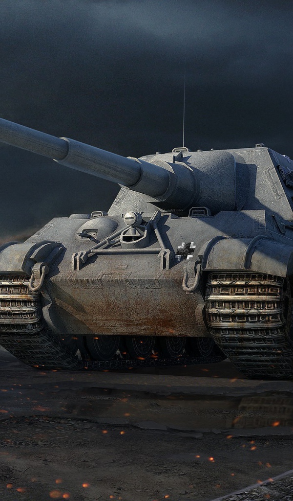 Немецкий танк в городе в игре World of Tanks