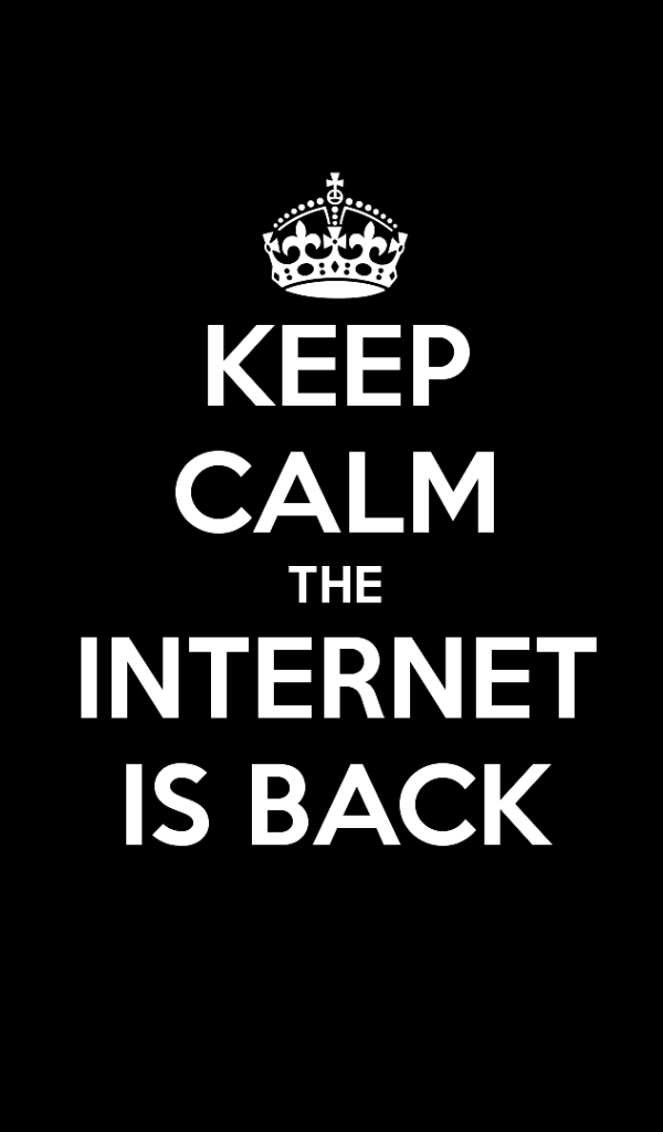 Сохраняйте спокойствие, интернет вернется