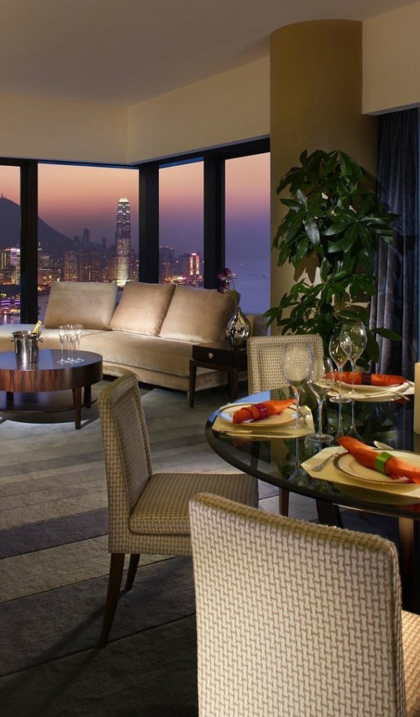 Гостиная с видом на Гонконг