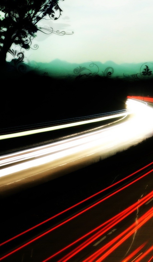 Фото автострады на длинной экспозиции