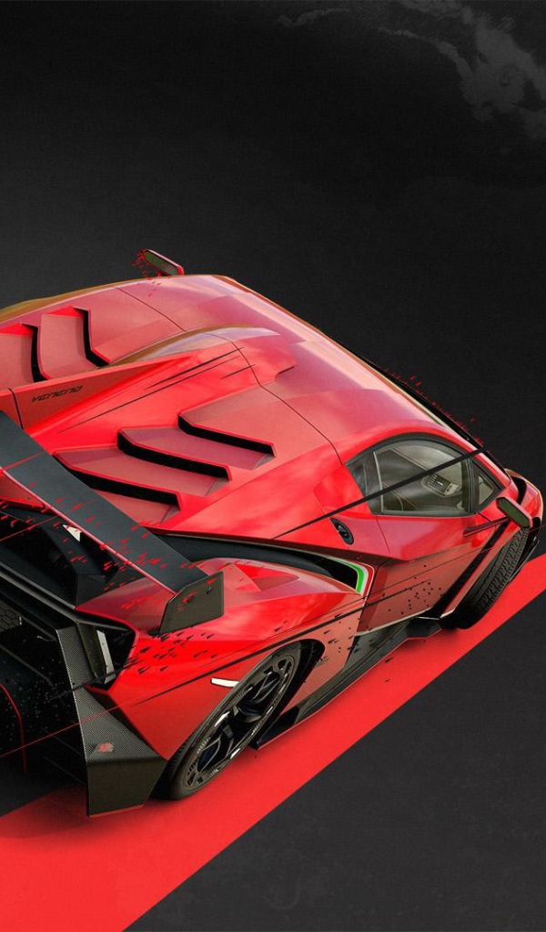 Красный спортивный Ламборгини в игре Driveclub