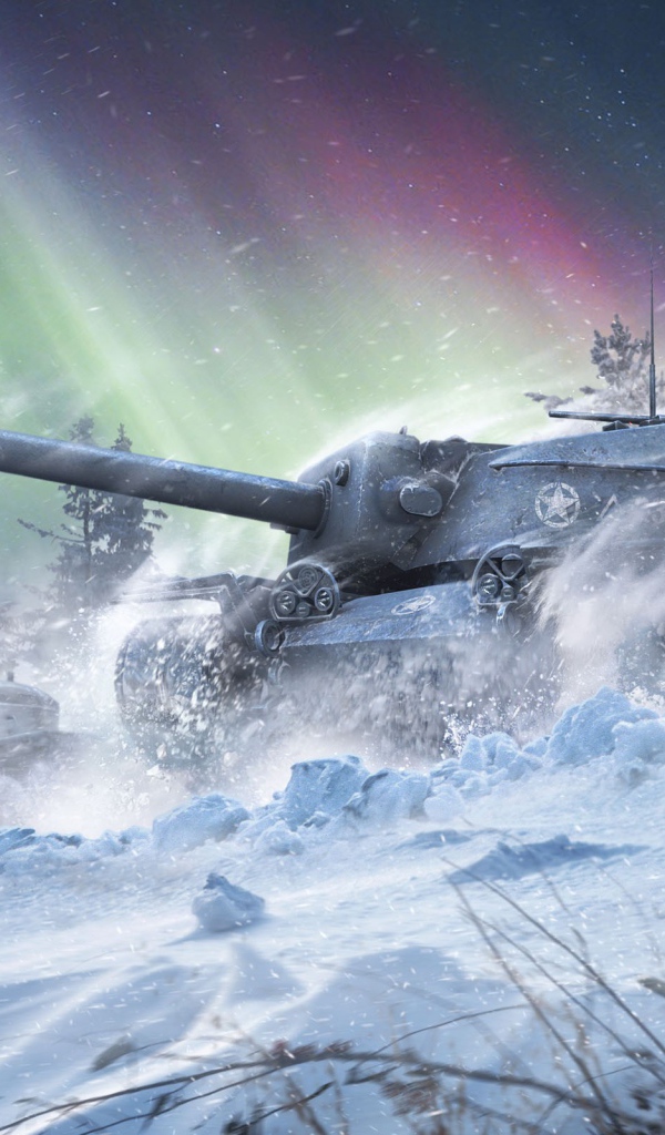 Tanks under the northern lights, the game World of Tanks