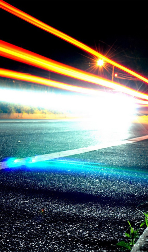 Огни уличного движения на большой выдержке