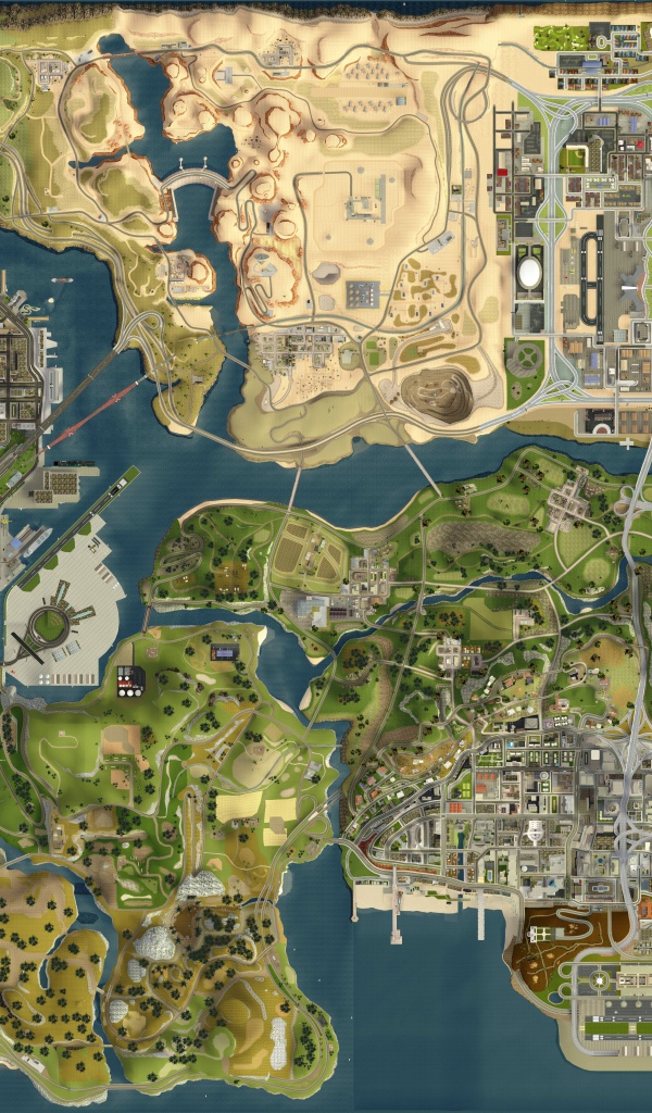 Карта мира Grand Theft Auto