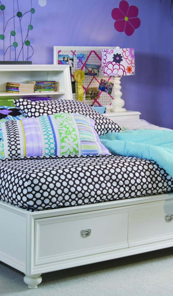 Сине белая спальня